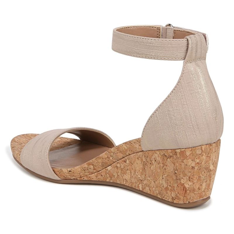 Naturalizer Women's Areda Wedge Sandal - Fawn Beige Faux Leather
