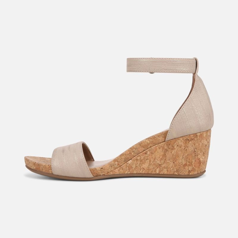 Naturalizer Women's Areda Wedge Sandal - Fawn Beige Faux Leather