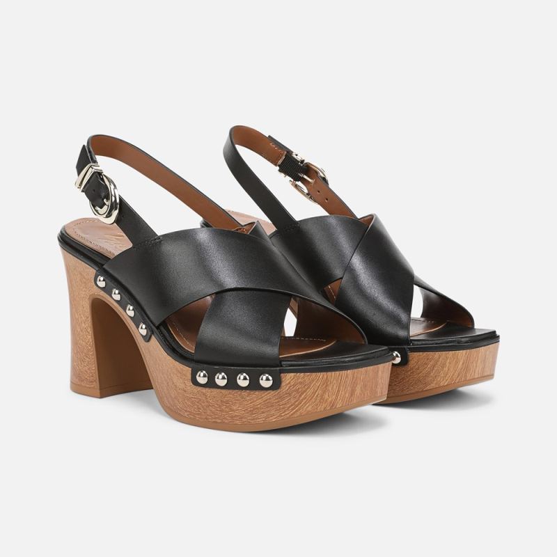 Naturalizer Women's 27 EDIT Kirsten Platform Slingback - Black Leather