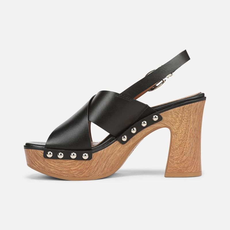Naturalizer Women's 27 EDIT Kirsten Platform Slingback - Black Leather