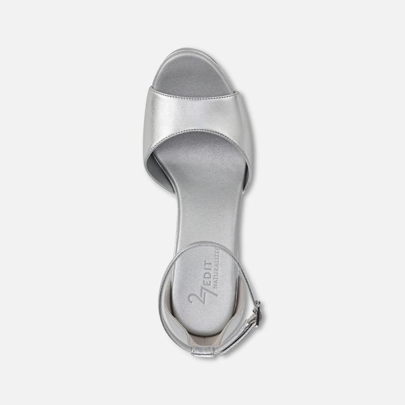 Naturalizer Women's 27 Edit Delphie Dress Sandal - Silver Leather