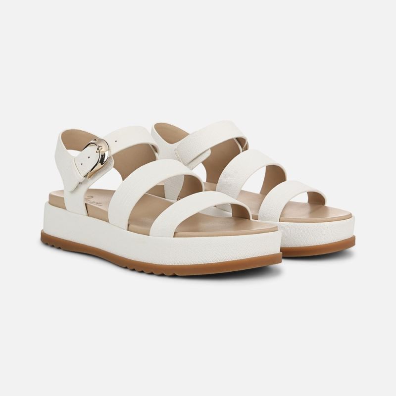 Naturalizer Women's 27 EDIT Zizi Sandal - White Faux Leather