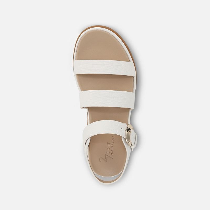 Naturalizer Women's 27 EDIT Zizi Sandal - White Faux Leather