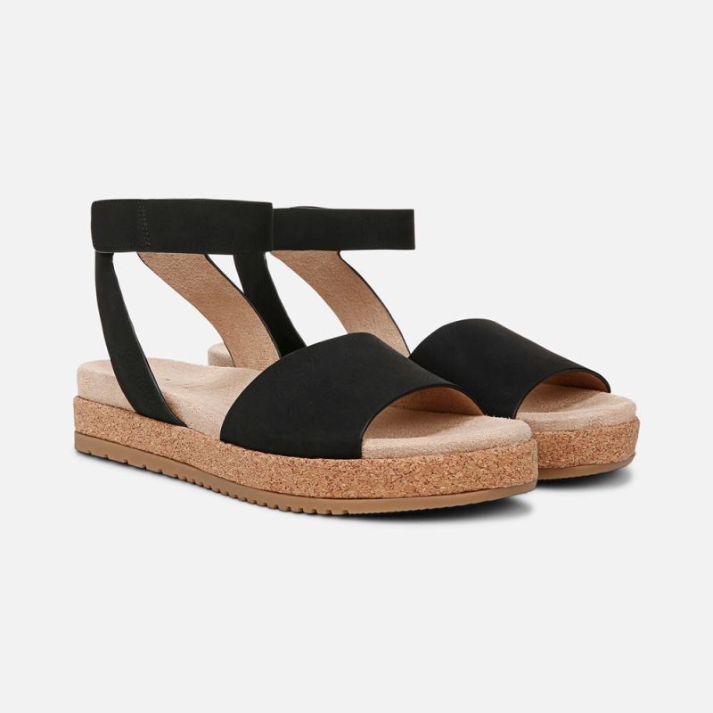 Naturalizer Women's SOUL Deara Sandal - Black Faux Leather