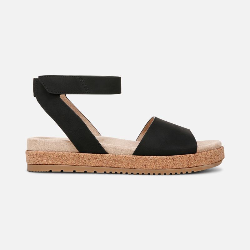 Naturalizer Women's SOUL Deara Sandal - Black Faux Leather