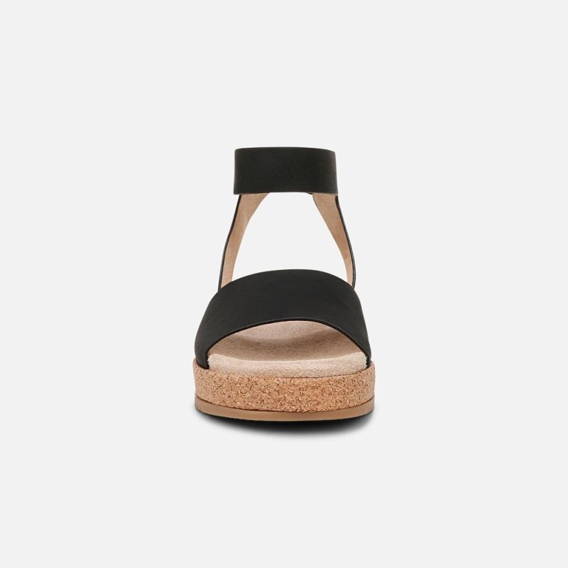 Naturalizer Women's SOUL Deara Sandal - Black Faux Leather
