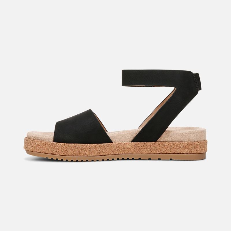 Naturalizer Women's SOUL Deara Sandal - Black Faux Leather