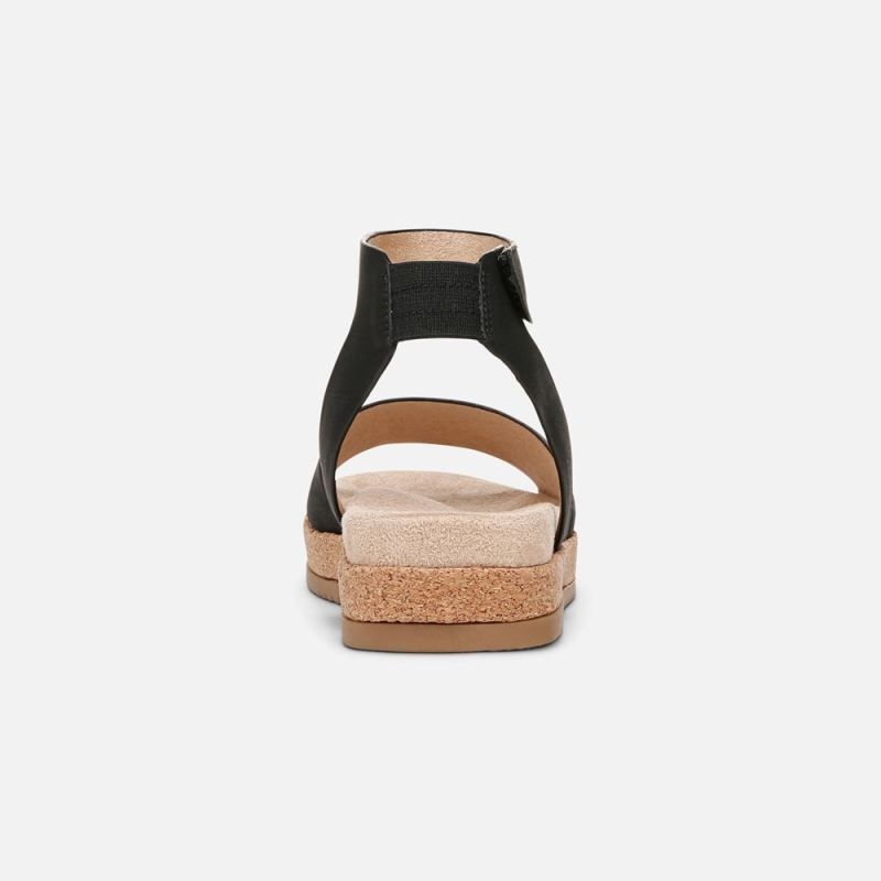 Naturalizer Women's SOUL Deara Sandal - Black Faux Leather