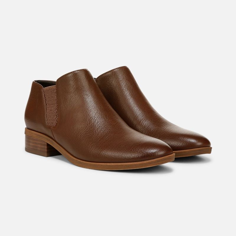 Naturalizer Women's SOUL Respect Ankle Bootie - Cinnamon Faux Leather