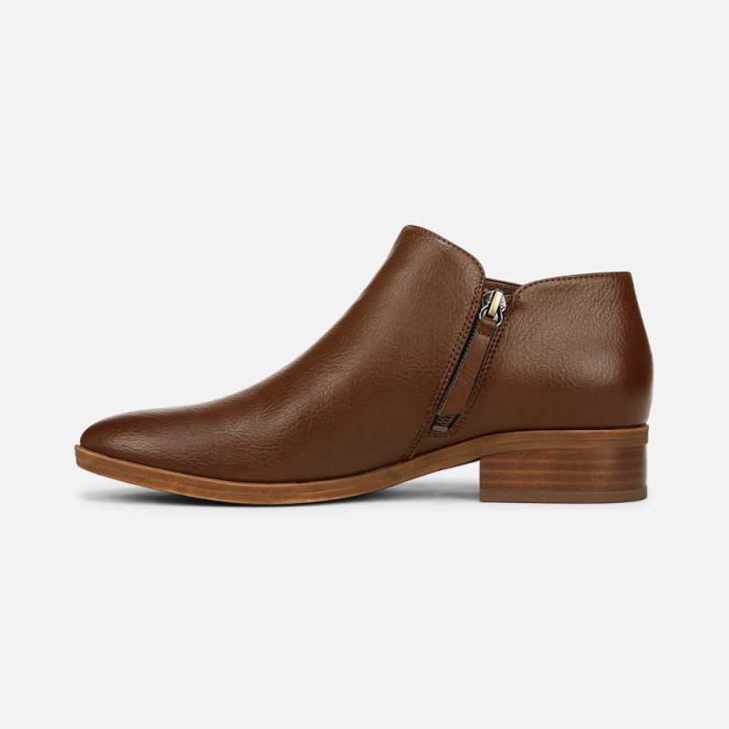 Naturalizer Women's SOUL Respect Ankle Bootie - Cinnamon Faux Leather