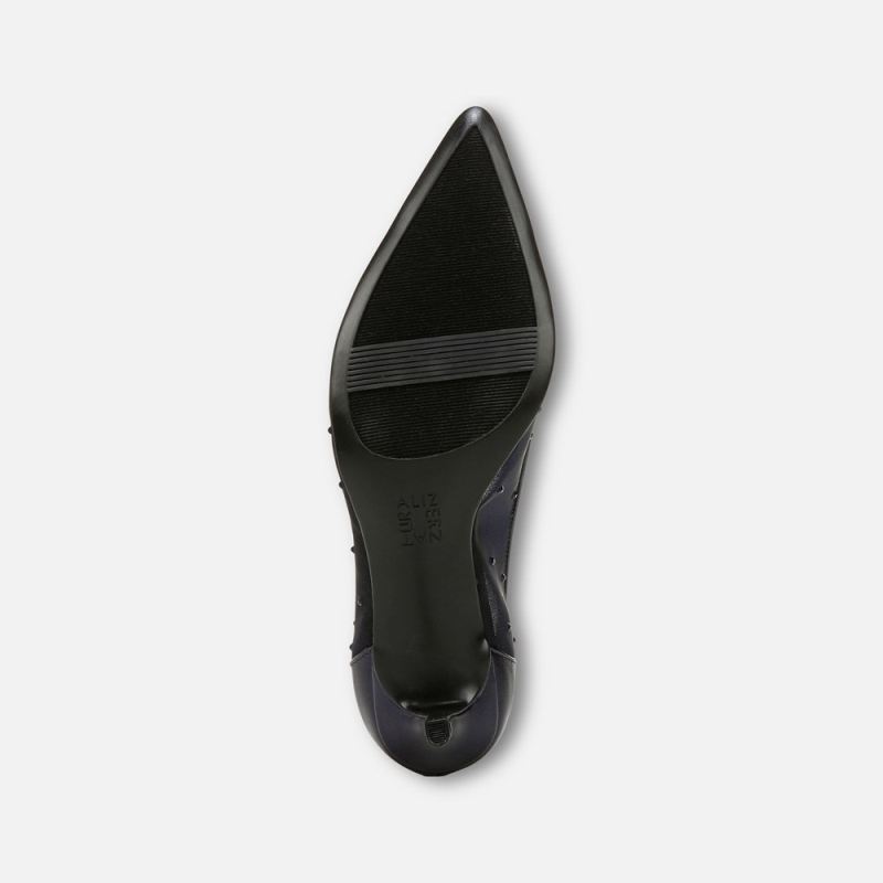 Naturalizer Women's Everly Pump - Midnight Blue Faux Leather \u0026 Mesh