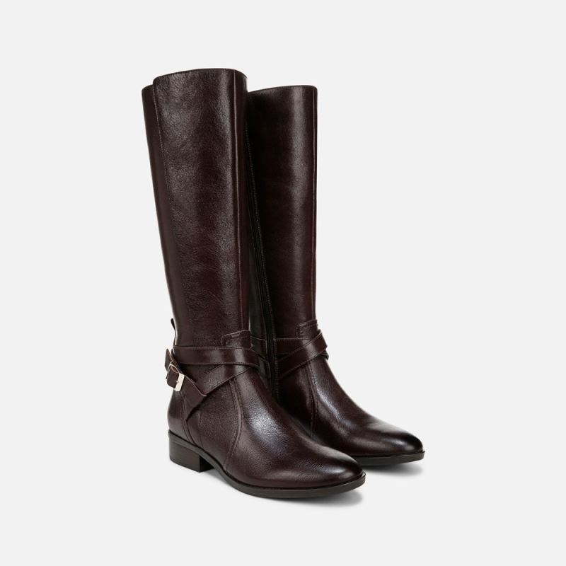 Naturalizer Women's Rena 2 Narrow Calf Riding Boot - Brown Leather
