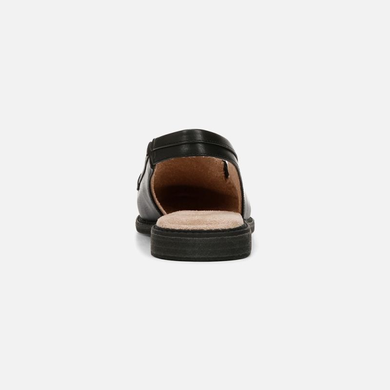 Naturalizer Women's SOUL Yeah Slingback Loafer - Black Faux Leather