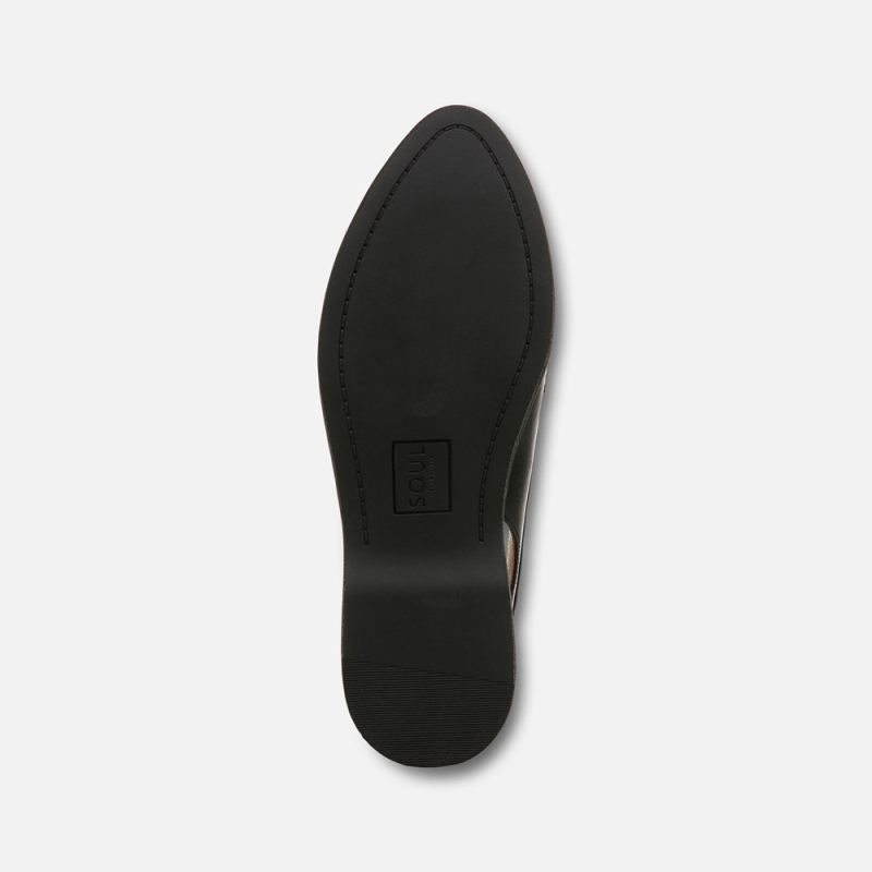Naturalizer Women's SOUL Yeah Slingback Loafer - Black Faux Leather