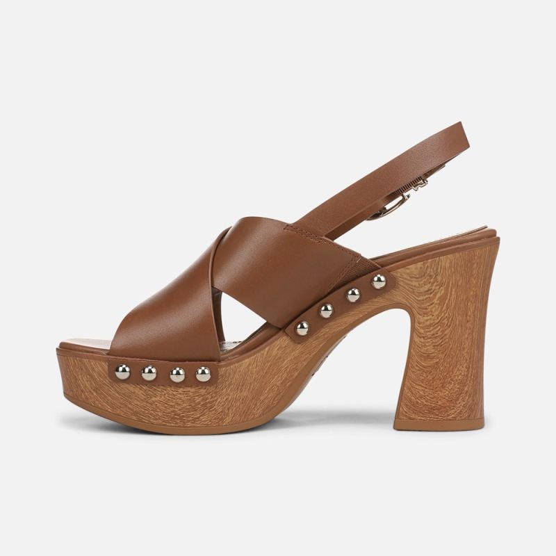 Naturalizer Women's 27 EDIT Kirsten Platform Slingback - English Tea Brown Leather