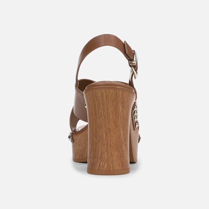 Naturalizer Women's 27 EDIT Kirsten Platform Slingback - English Tea Brown Leather