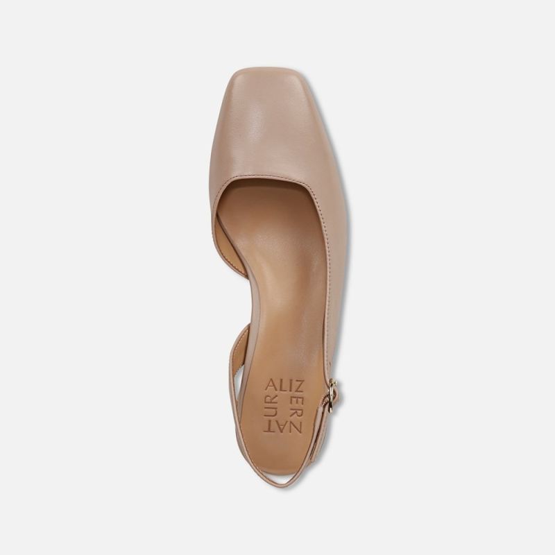 Naturalizer Women's Jayla Slingback Pump - Warm Fawn Tan Leather