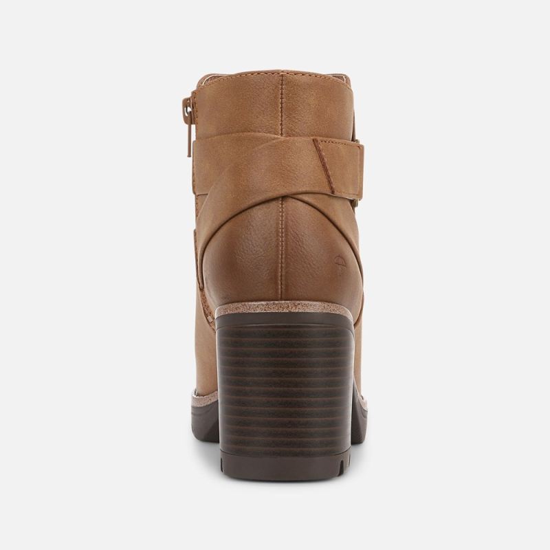 Naturalizer Women's Madalynn Strap Bootie - Chestnut Brown Faux Leather
