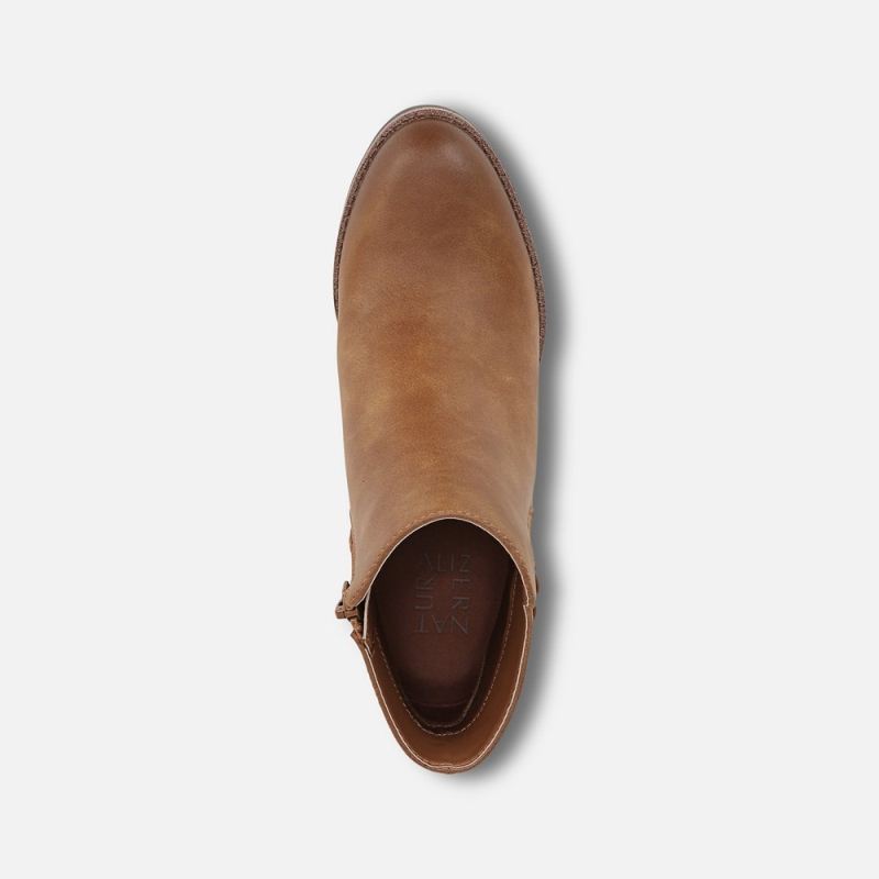 Naturalizer Women's Madalynn Strap Bootie - Chestnut Brown Faux Leather