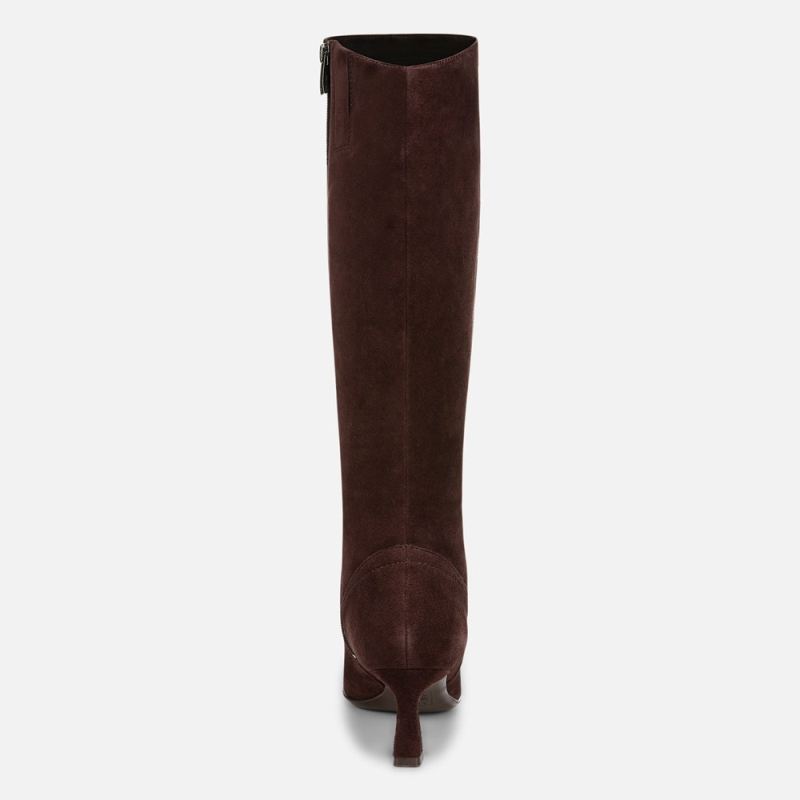 Naturalizer Women's Deesha Wide Calf Knee High Boot - Mahogany Brown Suede