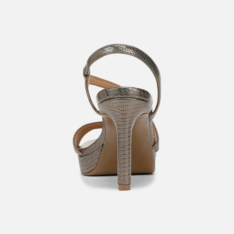 Naturalizer Women's Abby Dress Sandal - Pewter Faux Leather