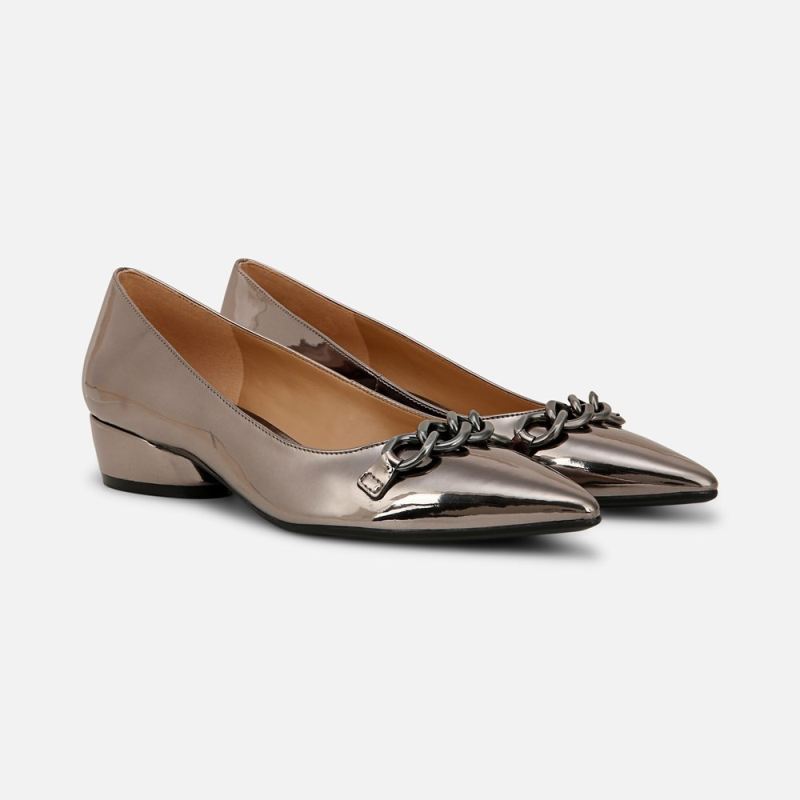 Naturalizer Women's Becca Flat - Pewter Faux Leather