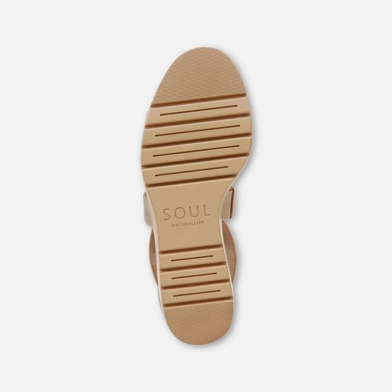 Naturalizer Women's Soul Goodtimes Wedge Sandal - Gold Faux Leather