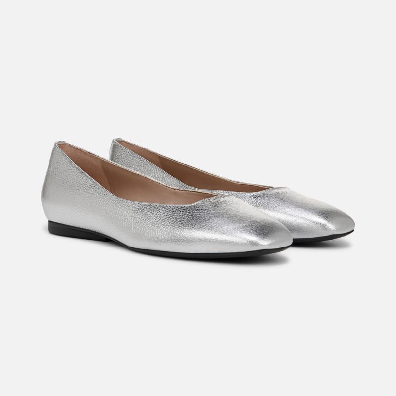Naturalizer Women's Chelsea Ballet Flat - Silver Leather