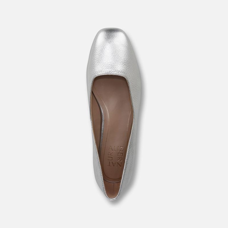 Naturalizer Women's Chelsea Ballet Flat - Silver Leather