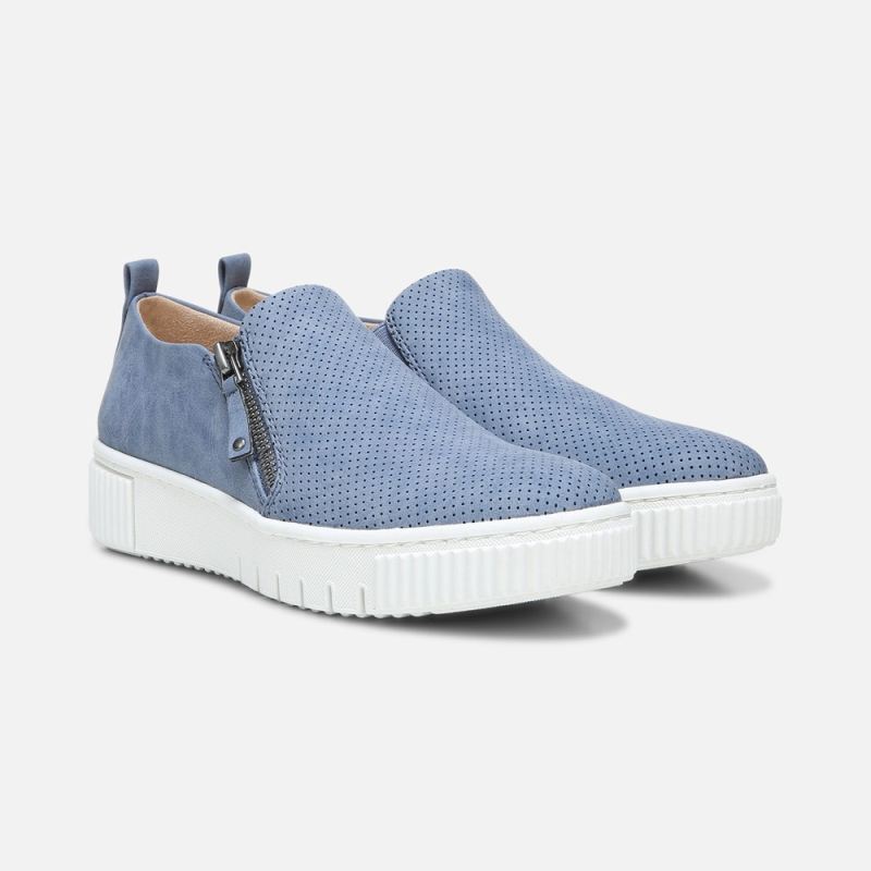 Naturalizer Women's SOUL Turner Slip On Sneaker - Blue Synthetic