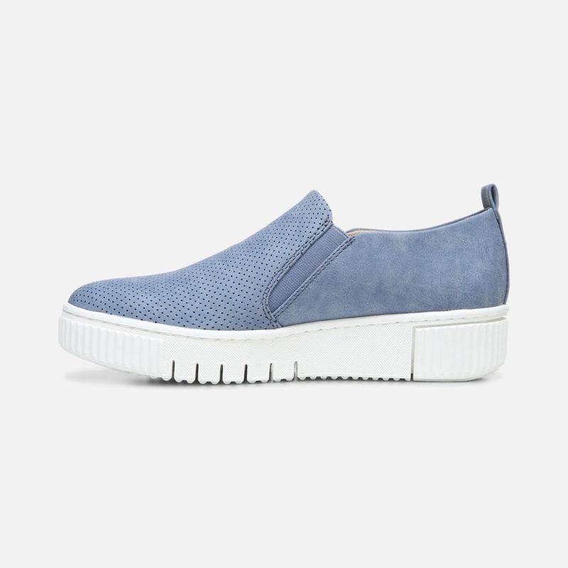 Naturalizer Women's SOUL Turner Slip On Sneaker - Blue Synthetic
