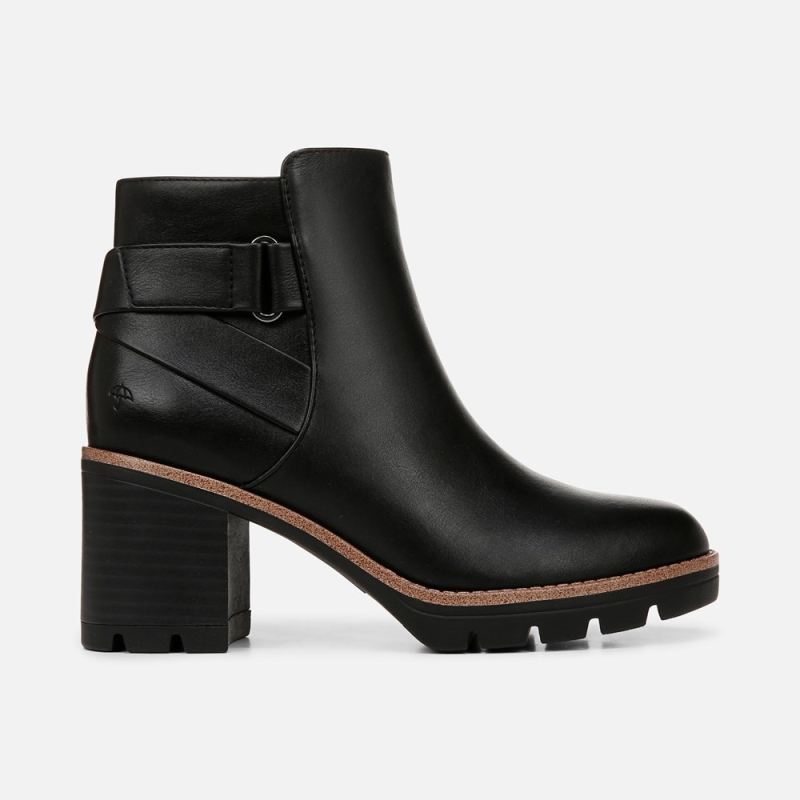 Naturalizer Women's Madalynn Strap Bootie - Black Faux Leather