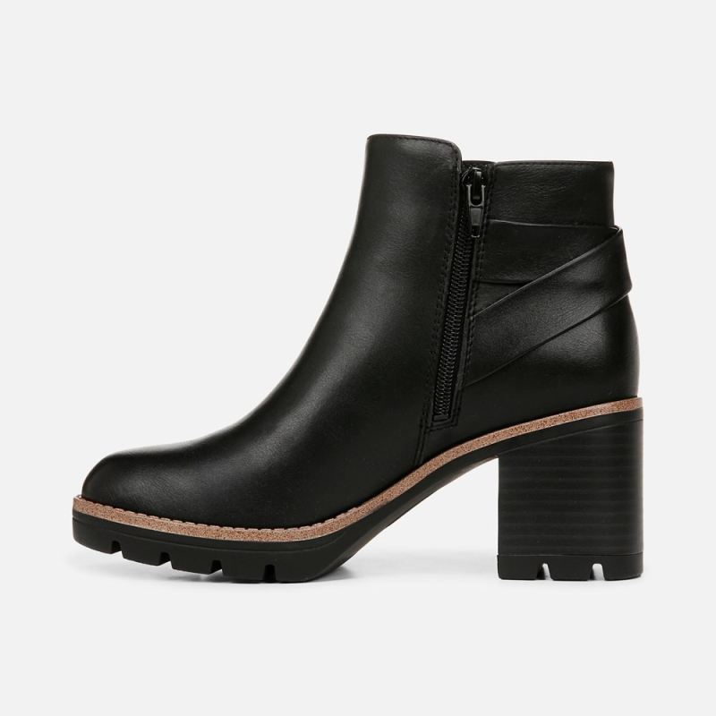 Naturalizer Women's Madalynn Strap Bootie - Black Faux Leather
