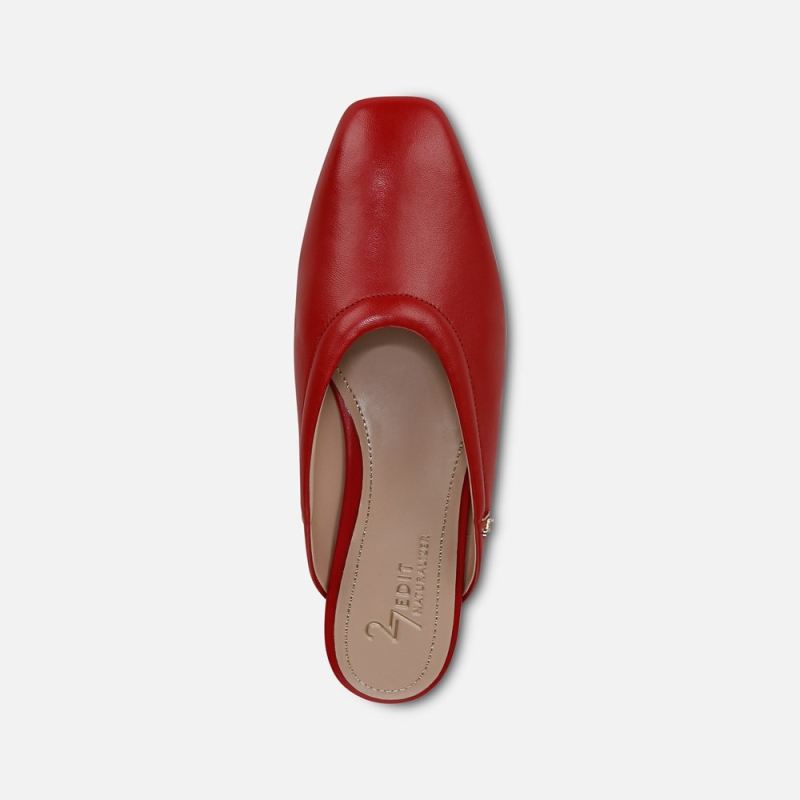 Naturalizer Women's 27 EDIT Carla Mule - Crimson Red Leather