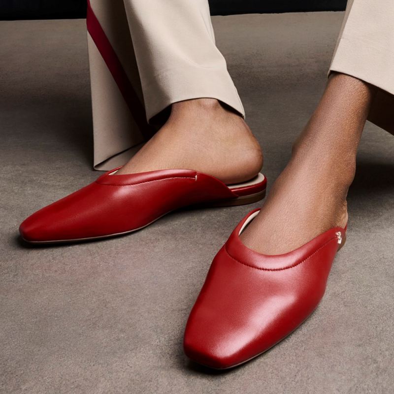 Naturalizer Women's 27 EDIT Carla Mule - Crimson Red Leather