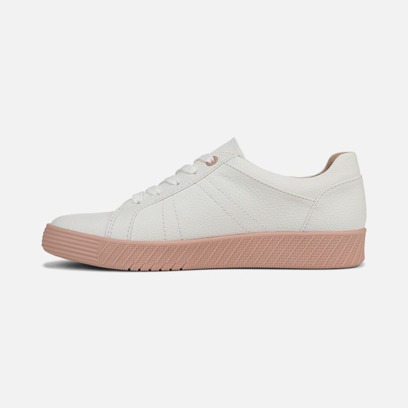 Naturalizer Women's SOUL Neela Sneaker - White / Blush Faux Leather