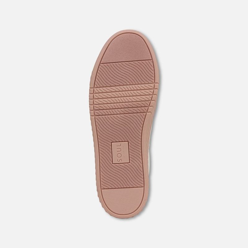 Naturalizer Women's SOUL Neela Sneaker - White / Blush Faux Leather
