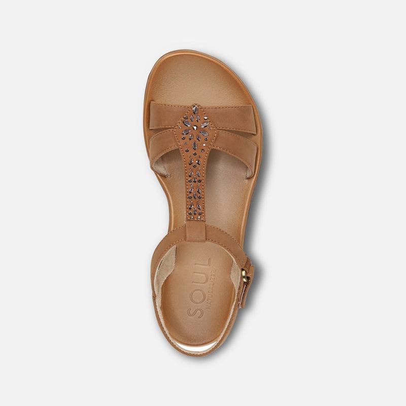 Naturalizer Women's Soul Summer Sandal - Toffee Synthetic