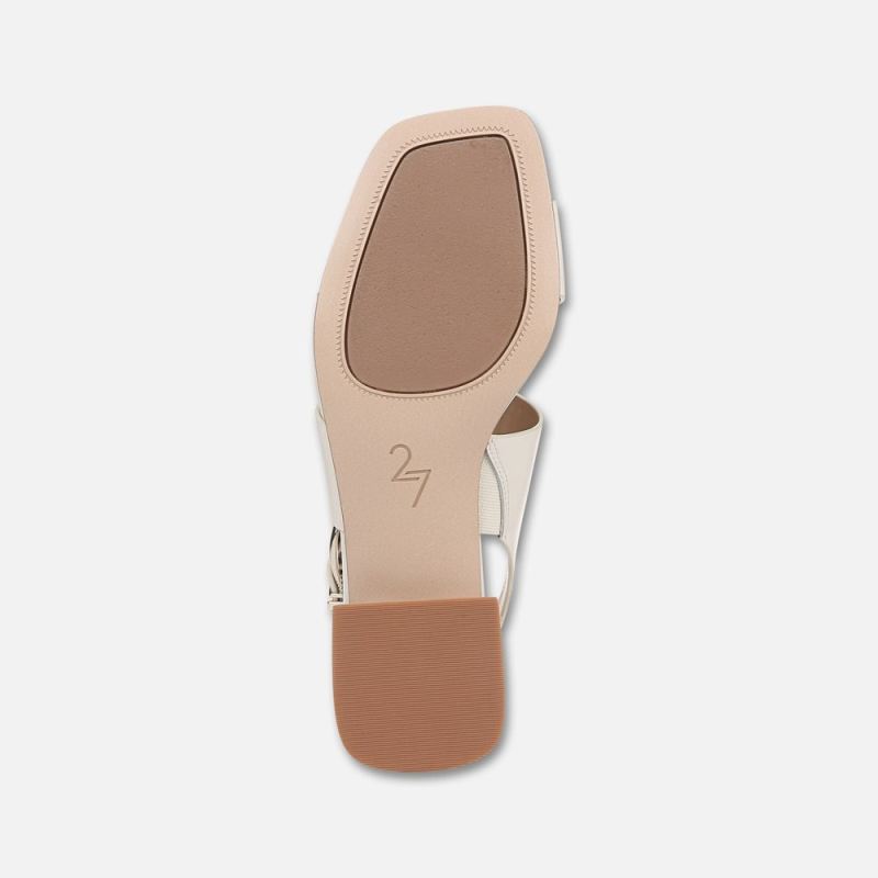 Naturalizer Women's 27 EDIT Audra Dress Sandal - Warm White Leather