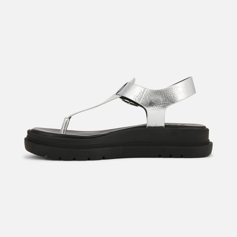 Naturalizer Women's Alyssa Sandal - Silver Faux Leather