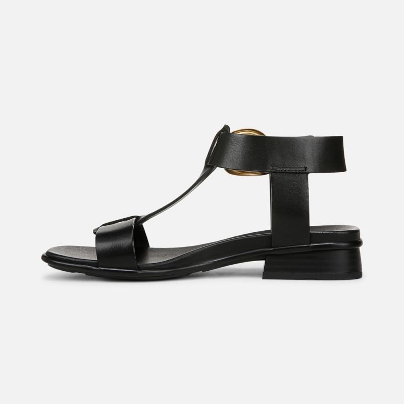 Naturalizer Women's Brandy Sandal - Black Leather