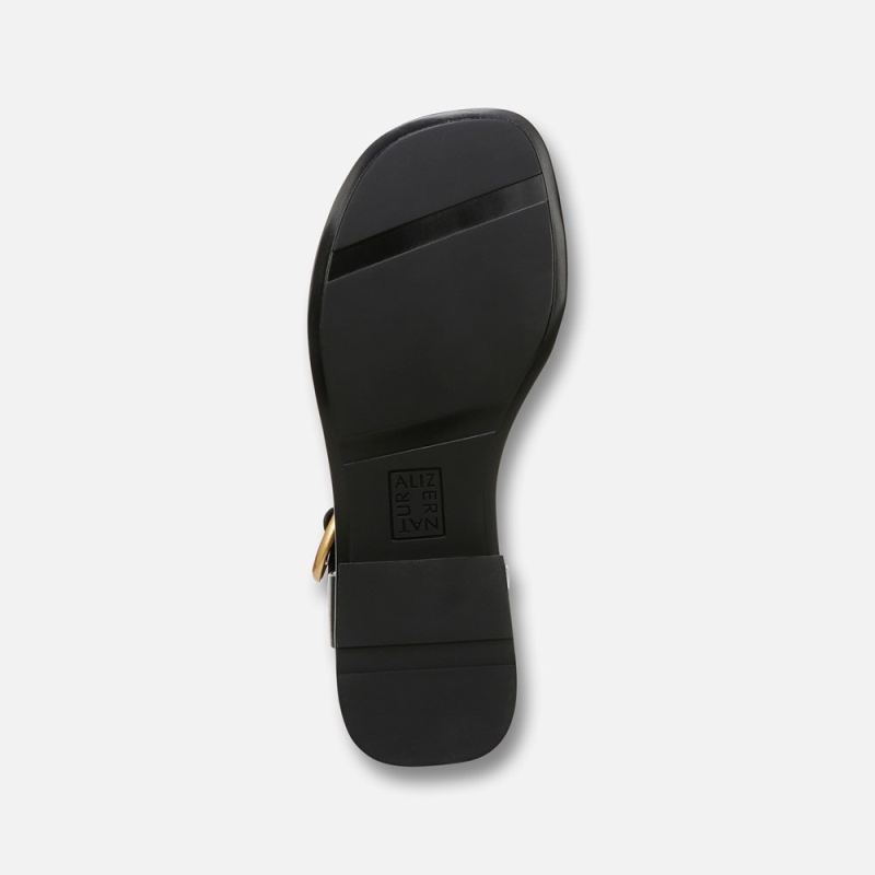 Naturalizer Women's Brandy Sandal - Black Leather