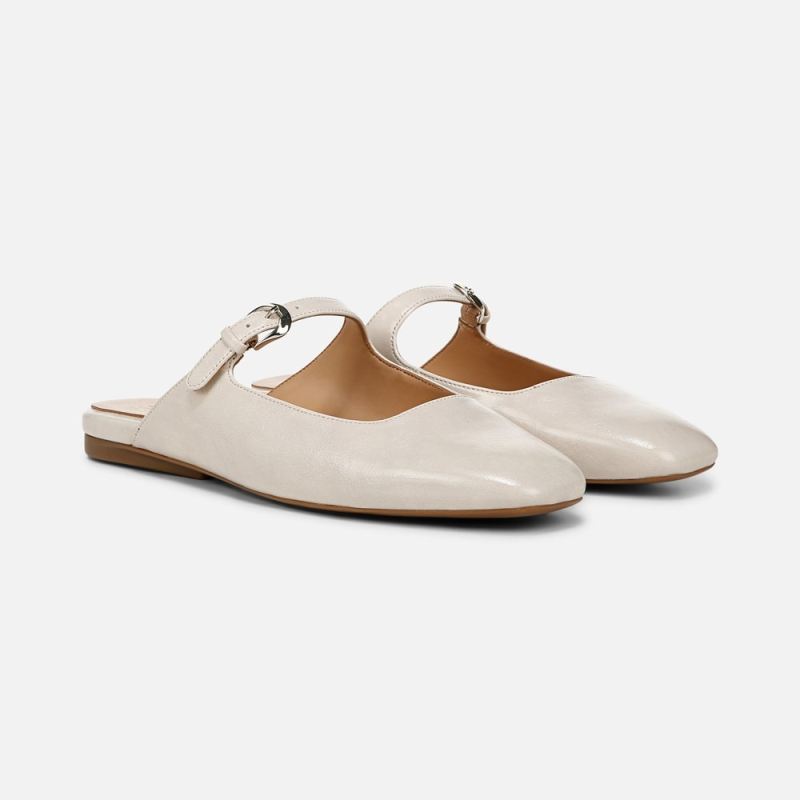 Naturalizer Women's Apple Mary Jane Mule - Porcelain Faux Leather