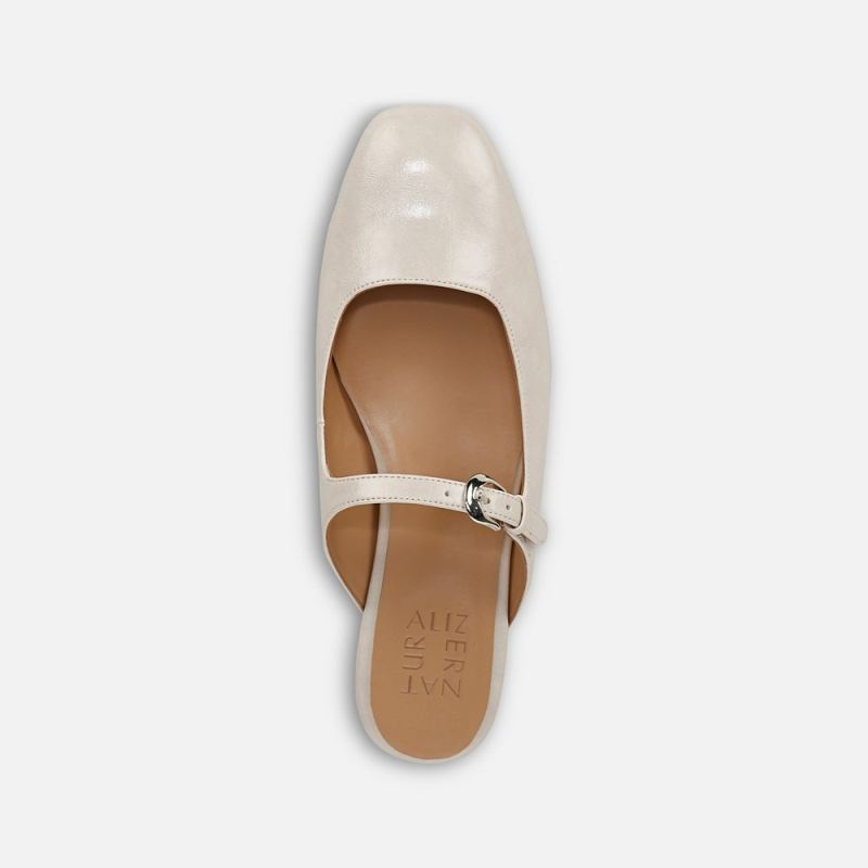 Naturalizer Women's Apple Mary Jane Mule - Porcelain Faux Leather