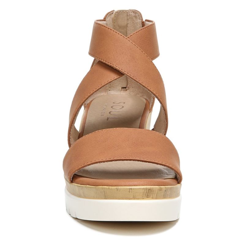 Naturalizer Women's Soul Goodtimes Wedge Sandal - Toffee Synthetic