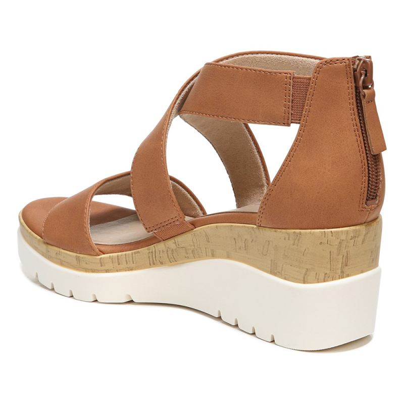 Naturalizer Women's Soul Goodtimes Wedge Sandal - Toffee Synthetic