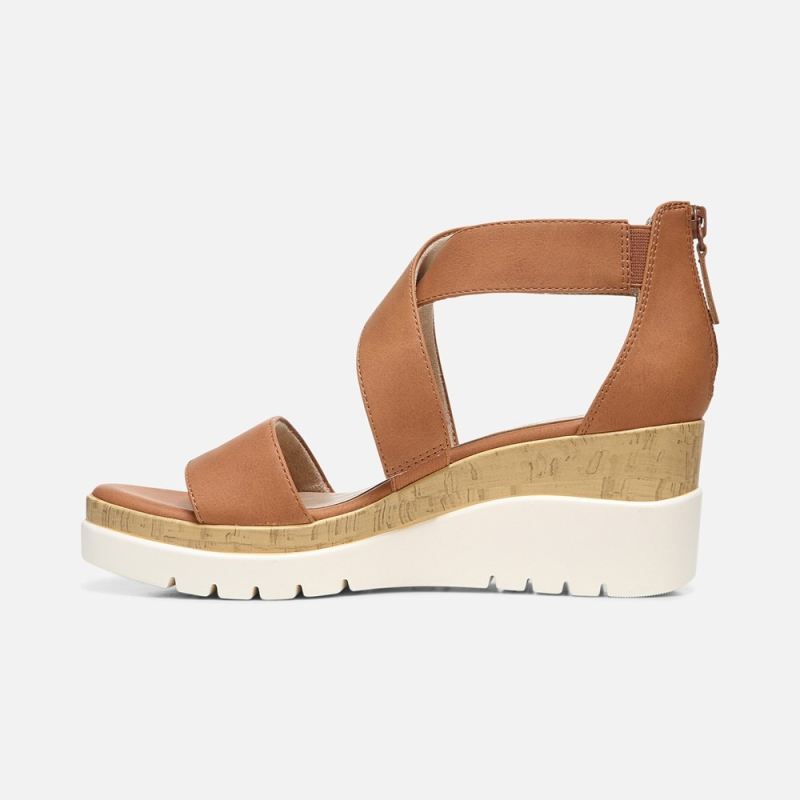 Naturalizer Women's Soul Goodtimes Wedge Sandal - Toffee Synthetic