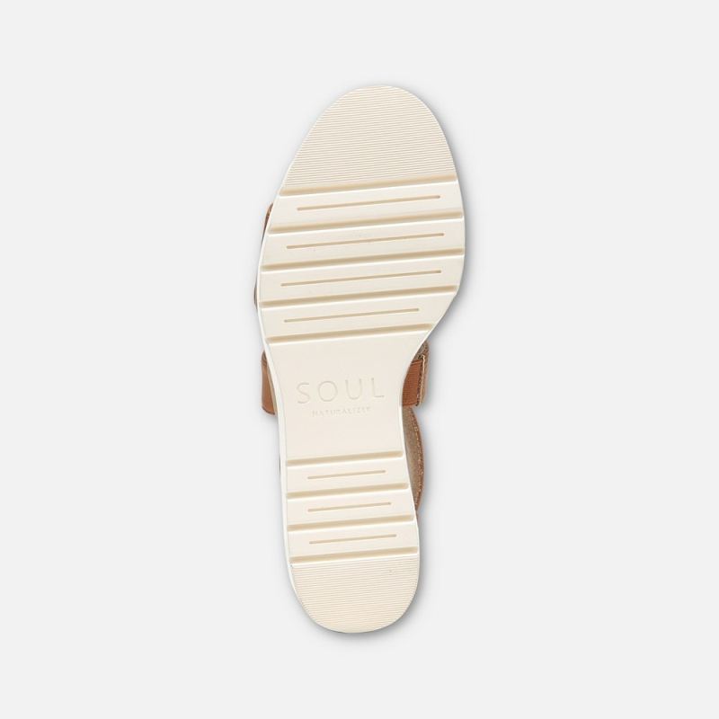 Naturalizer Women's Soul Goodtimes Wedge Sandal - Toffee Synthetic