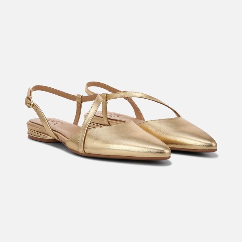 Naturalizer Women's Hawaii Slingback Flat - Dark Gold Leather