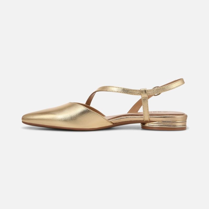 Naturalizer Women's Hawaii Slingback Flat - Dark Gold Leather